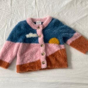 Hanna Anderson Fuzzy Toddler Cardigan